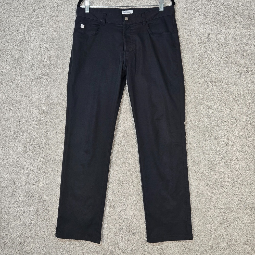 Peter Millar EB66 Performance Five-Pocket Pants Men's 32x32 (32x30) Black Golf